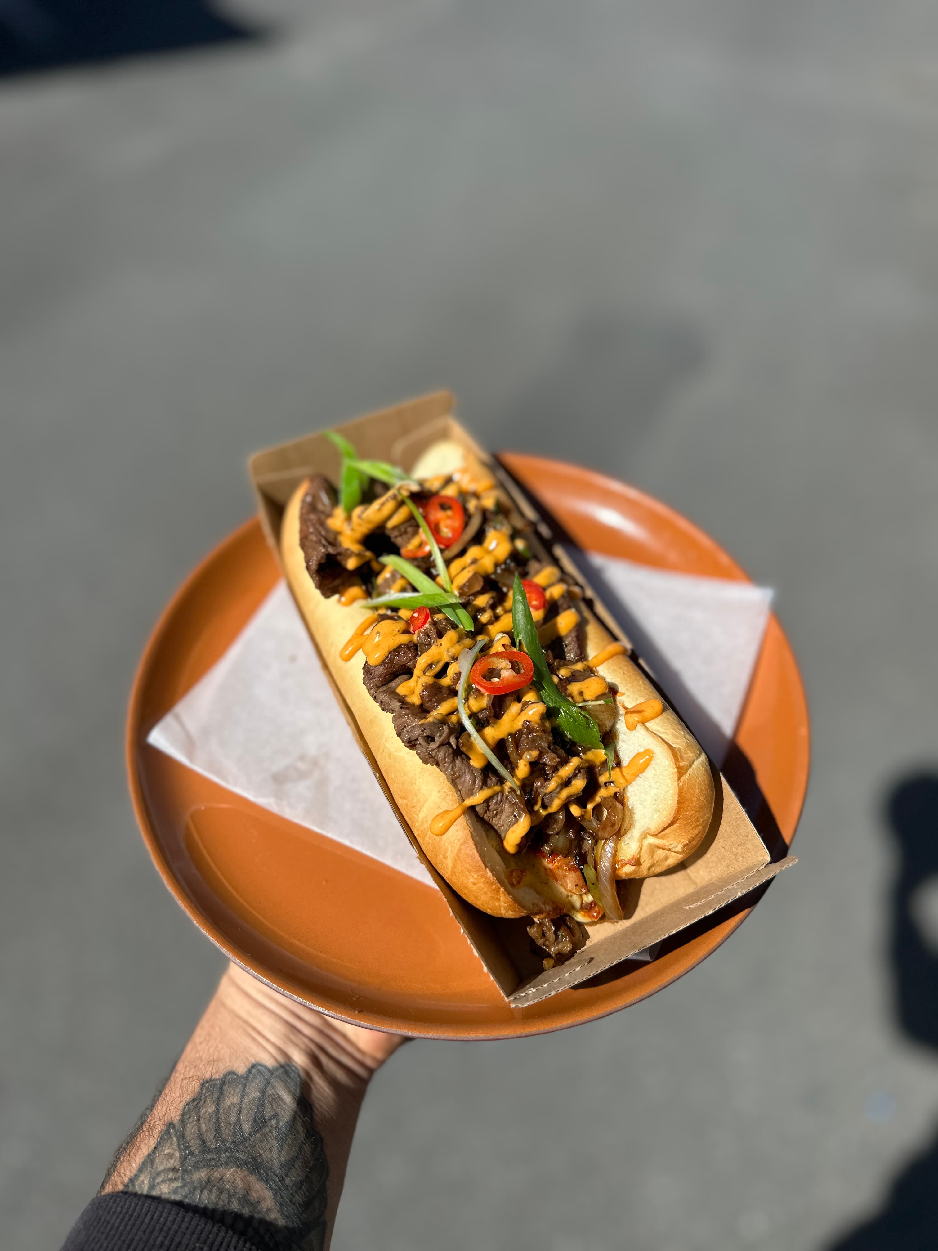 Bulgogi Cheesesteak sandwich